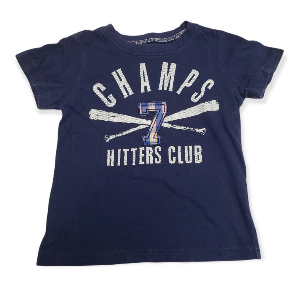 Carters Navy Blue Champs Hitters Club Short Sleeved Shirt - Size 24 Months
